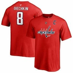 Youth Fanatics Branded Alexander Ovechkin Red Washington Capitals Authentic Stack Player Name & Number T-Shirt