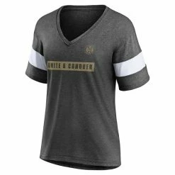 Women's Fanatics Branded Heathered Charcoal Atlanta United FC Tri-Blend V-Neck T-Shirt -Metaverse shop unnamed file 24448