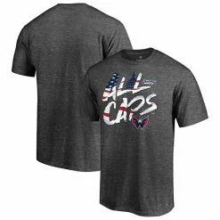 Men's Fanatics Branded Heathered Charcoal Washington Capitals 2021 Stanley Cup Playoffs Bound Heads Up Play T-Shirt -Metaverse shop unnamed file 24455