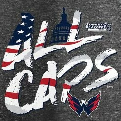 Men's Fanatics Branded Heathered Charcoal Washington Capitals 2021 Stanley Cup Playoffs Bound Heads Up Play T-Shirt -Metaverse shop unnamed file 24458