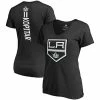 Women's Fanatics Branded Anze Kopitar Black Los Angeles Kings Plus Size Backer Name & Number V-Neck T-Shirt