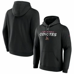 Men's Fanatics Branded Black Arizona Coyotes Authentic Pro Core Collection Prime Team Pullover Hoodie