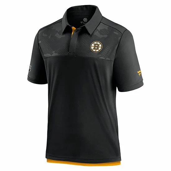 Men's Fanatics Branded Black Boston Bruins Authentic Pro Locker Room Team Polo 5 Men's Fanatics Branded Black Boston Bruins Authentic Pro Locker Room Team Polo - Image 3
