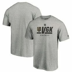 Men's Fanatics Branded Heathered Gray Vegas Golden Knights Authentic Pro Core Secondary Logo T-Shirt -Metaverse shop unnamed file 24519