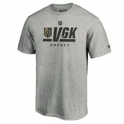 Men's Fanatics Branded Heathered Gray Vegas Golden Knights Authentic Pro Core Secondary Logo T-Shirt -Metaverse shop unnamed file 24520