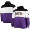 Men's Fanatics Branded Black/Purple Los Angeles Lakers Big & Tall Colorblock Wordmark Pullover Hoodie -Metaverse shop unnamed file 24557