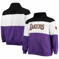 Men's Fanatics Branded Black/Purple Los Angeles Lakers Big & Tall Colorblock Wordmark Pullover Hoodie 3 Men's Fanatics Branded Black/Purple Los Angeles Lakers Big & Tall Colorblock Wordmark Pullover Hoodie -Metaverse shop unnamed file 24558