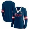 Women's Fanatics Branded Navy Houston Texans Block Party Team Script Lace-Up Long Sleeve T-Shirt -Metaverse shop unnamed file 24560