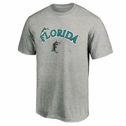 Men's Fanatics Branded Heathered Gray Florida Marlins Cooperstown Collection Team Wahconah T-Shirt -Metaverse shop unnamed file 24565