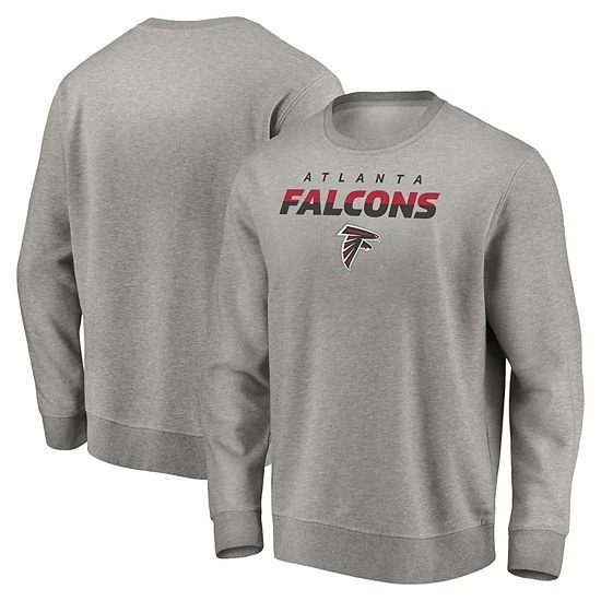 Men's Fanatics Branded Heathered Gray Atlanta Falcons Block Party Pullover Sweatshirt 4 Men's Fanatics Branded Heathered Gray Atlanta Falcons Block Party Pullover Sweatshirt - Image 2