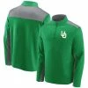 Men's Fanatics Branded Green Oregon Ducks School Logo Colorblock Quarter-Zip Jacket