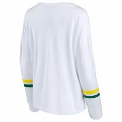 Women's Fanatics Branded White Oregon Ducks Retro Power Striped Long Sleeve T-Shirt -Metaverse shop unnamed file 24664