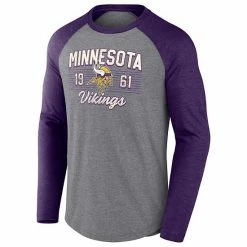 Men's Fanatics Branded Heathered Gray/Heathered Purple Minnesota Vikings Weekend Casual Tri-Blend Raglan Long Sleeve T-Shirt 4 Men's Fanatics Branded Heathered Gray/Heathered Purple Minnesota Vikings Weekend Casual Tri-Blend Raglan Long Sleeve T-Shirt -Metaverse shop unnamed file 24671