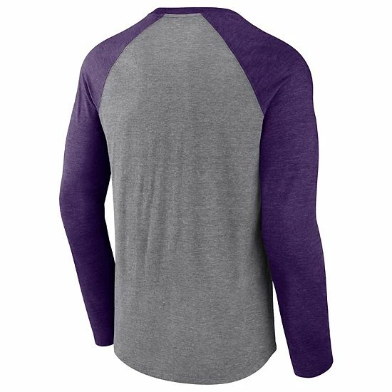Men's Fanatics Branded Heathered Gray/Heathered Purple Minnesota Vikings Weekend Casual Tri-Blend Raglan Long Sleeve T-Shirt Men's Fanatics Branded Heathered Gray/Heathered Purple Minnesota Vikings Weekend Casual Tri-Blend Raglan Long Sleeve T-Shirt -Metaverse shop unnamed file 24672