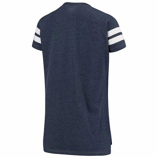 Women's Fanatics Branded Navy/White Detroit Tigers Tri-blend Wordmark Notch Neck T-Shirt 6 Women's Fanatics Branded Navy/White Detroit Tigers Tri-blend Wordmark Notch Neck T-Shirt - Image 4