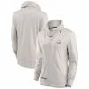 Women's Fanatics Branded Cream Pittsburgh Steelers Break It Loose Cowl Neck Full-Zip Sweatshirt