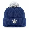 Men's Fanatics Branded Blue Toronto Maple Leafs Team Cuffed Knit Hat With Pom