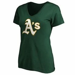 Women's Fanatics Branded Green Oakland Athletics Plus Size Core Official Logo V-Neck T-Shirt 4 Women's Fanatics Branded Green Oakland Athletics Plus Size Core Official Logo V-Neck T-Shirt -Metaverse shop unnamed file 24886