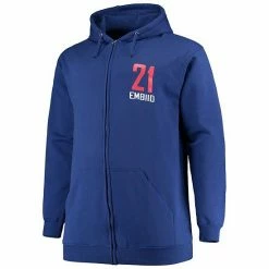 Men's Fanatics Branded Joel Embiid Royal Philadelphia 76ers Big & Tall Player Name & Number Full-Zip Hoodie Jacket -Metaverse shop unnamed file 24906