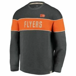 Men's Fanatics Branded Heathered Charcoal Philadelphia Flyers Varsity Reserve Sweatshirt -Metaverse shop unnamed file 24950