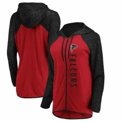 Women's Fanatics Branded Red/Black Atlanta Falcons Forever Fan Full-Zip Hoodie -Metaverse shop unnamed file 24960