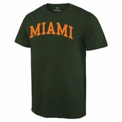 Fanatics Men's Green Miami Hurricanes Basic Arch T-Shirt