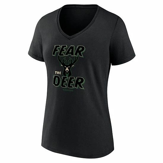 Women's Fanatics Branded Black Milwaukee Bucks Hometown Collection T-Shirt 5 Women's Fanatics Branded Black Milwaukee Bucks Hometown Collection T-Shirt - Image 3