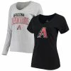 Women's Fanatics Branded Black/Heathered Gray Arizona Diamondbacks V-Neck T-Shirt Combo Set 2 Women's Fanatics Branded Black/Heathered Gray Arizona Diamondbacks V-Neck T-Shirt Combo Set -Metaverse shop unnamed file 25006