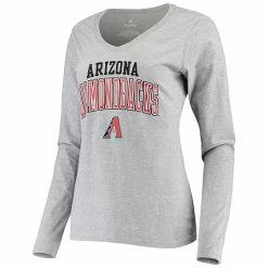 Women's Fanatics Branded Black/Heathered Gray Arizona Diamondbacks V-Neck T-Shirt Combo Set -Metaverse shop unnamed file 25010
