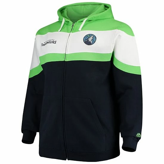 Fanatics Men's Majestic Navy/Green Minnesota Timberwolves Big & Tall Colorblock Wordmark Tripod Full-Zip Hoodie Fanatics Men's Majestic Navy/Green Minnesota Timberwolves Big & Tall Colorblock Wordmark Tripod Full-Zip Hoodie -Metaverse shop unnamed file 25021