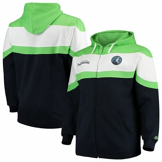Fanatics Men's Majestic Navy/Green Minnesota Timberwolves Big & Tall Colorblock Wordmark Tripod Full-Zip Hoodie Fanatics Men's Majestic Navy/Green Minnesota Timberwolves Big & Tall Colorblock Wordmark Tripod Full-Zip Hoodie -Metaverse shop unnamed file 25022