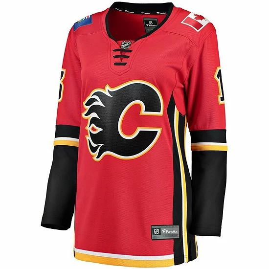 Women's Fanatics Branded Johnny Gaudreau Red Home Breakaway Player Jersey 5 Women's Fanatics Branded Johnny Gaudreau Red Home Breakaway Player Jersey - Image 3