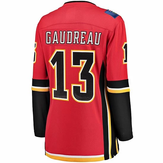 Women's Fanatics Branded Johnny Gaudreau Red Home Breakaway Player Jersey 6 Women's Fanatics Branded Johnny Gaudreau Red Home Breakaway Player Jersey - Image 4