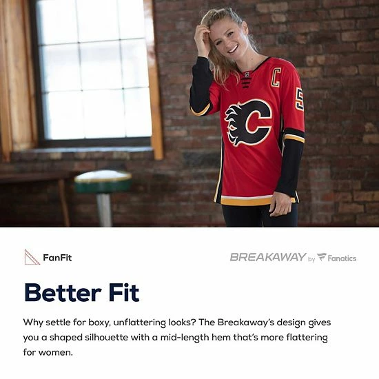Women's Fanatics Branded Johnny Gaudreau Red Home Breakaway Player Jersey 7 Women's Fanatics Branded Johnny Gaudreau Red Home Breakaway Player Jersey - Image 5