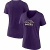 Women's Fanatics Branded Purple Baltimore Ravens Slogan V-Neck T-Shirt