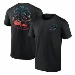 Men's Fanatics Branded Black Miami Marlins Hometown Collection Surf's Up T-Shirt