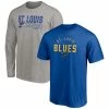 Men's Fanatics Branded Blue/Heathered Gray St. Louis Blues 2-Pack T-Shirt Combo Set