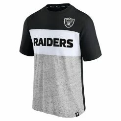 Men's Fanatics Branded Black/Heathered Gray Las Vegas Raiders Colorblock T-Shirt 4 Men's Fanatics Branded Black/Heathered Gray Las Vegas Raiders Colorblock T-Shirt -Metaverse shop unnamed file 25085