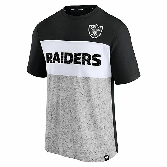 Men's Fanatics Branded Black/Heathered Gray Las Vegas Raiders Colorblock T-Shirt Men's Fanatics Branded Black/Heathered Gray Las Vegas Raiders Colorblock T-Shirt -Metaverse shop unnamed file 25085