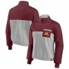 Women's Fanatics Branded Maroon/Heathered Gray Minnesota Golden Gophers Sideline To Sideline Colorblock Quarter-Zip Jacket