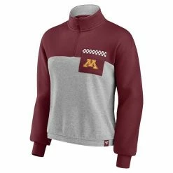 Women's Fanatics Branded Maroon/Heathered Gray Minnesota Golden Gophers Sideline To Sideline Colorblock Quarter-Zip Jacket 4 Women's Fanatics Branded Maroon/Heathered Gray Minnesota Golden Gophers Sideline To Sideline Colorblock Quarter-Zip Jacket -Metaverse shop unnamed file 25125