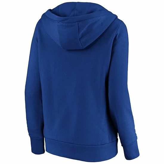Women's Fanatics Branded Royal New York Mets Official Logo Crossover V-Neck Pullover Hoodie 6 Women's Fanatics Branded Royal New York Mets Official Logo Crossover V-Neck Pullover Hoodie - Image 4