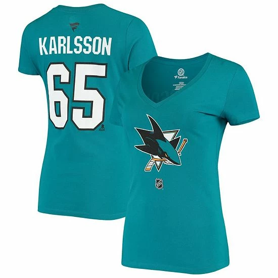 Women's Fanatics Branded Erik Karlsson Teal San Jose Sharks Name and Number V-Neck T-Shirt Women's Fanatics Branded Erik Karlsson Teal San Jose Sharks Name And Number V-Neck T-Shirt -Metaverse shop unnamed file 25171
