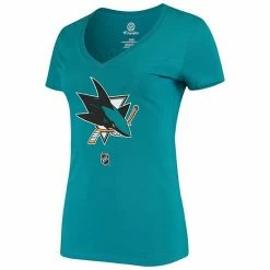 Women's Fanatics Branded Erik Karlsson Teal San Jose Sharks Name And Number V-Neck T-Shirt 4 Women's Fanatics Branded Erik Karlsson Teal San Jose Sharks Name And Number V-Neck T-Shirt -Metaverse shop unnamed file 25172