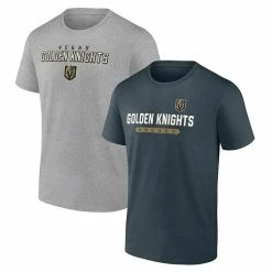 Men's Fanatics Branded Gold/Heathered Gray Vegas Golden Knights Parent 2-Pack T-Shirt Set -Metaverse shop unnamed file 25286