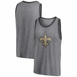 Men's Fanatics Branded Heathered Gray/Heathered Charcoal New Orleans Saints Famous Tri-Blend Tank Top -Metaverse shop unnamed file 25299