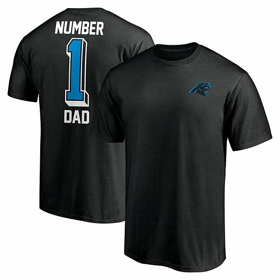 Men's Fanatics Branded Black Carolina Panthers #1 Dad T-Shirt Men's Fanatics Branded Black Carolina Panthers #1 Dad T-Shirt -Metaverse shop unnamed file 25311
