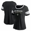 Women's Fanatics Branded Black New Orleans Saints Clean Cut Stripe T-Shirt -Metaverse shop unnamed file 25372