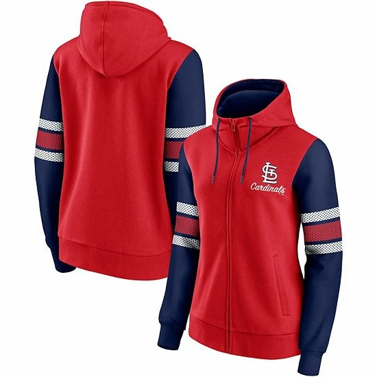 Women's Fanatics Branded Red/Navy St. Louis Cardinals Primary Script Full-Zip Hoodie Women's Fanatics Branded Red/Navy St. Louis Cardinals Primary Script Full-Zip Hoodie -Metaverse shop unnamed file 25394