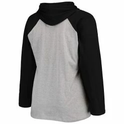 Women's Fanatics Branded Heathered Gray/Black San Jose Sharks Plus Size Raglan Pullover Hoodie -Metaverse shop unnamed file 25425